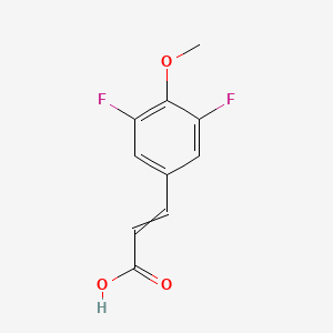 molecular formula C10H8F2O3 B8767909 3-(3,5-Difluoro-4-methoxyphenyl)prop-2-enoic acid 