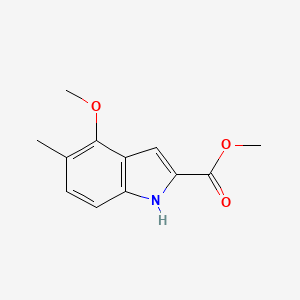 molecular formula C12H13NO3 B8767919 Methyl 4-methoxy-5-methyl-1H-indole-2-carboxylate 