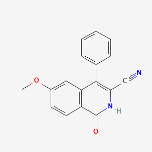 molecular formula C17H12N2O2 B8767920 6-Methoxy-1-oxo-4-phenyl-1,2-dihydroisoquinoline-3-carbonitrile CAS No. 849549-26-4