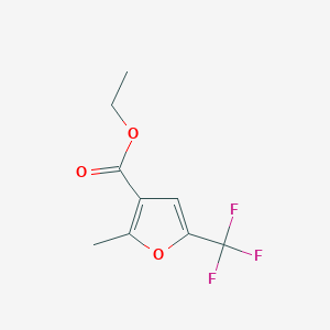 molecular formula C9H9F3O3 B8767939 Ethyl 2-methyl-5-(trifluoromethyl)furan-3-carboxylate 