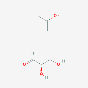 molecular formula C6H11O4- B8767941 (2S)-2,3-dihydroxypropanal;prop-1-en-2-olate 