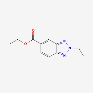 molecular formula C11H13N3O2 B8768016 Ethyl 2-ethyl-2H-benzo[d][1,2,3]triazole-5-carboxylate 