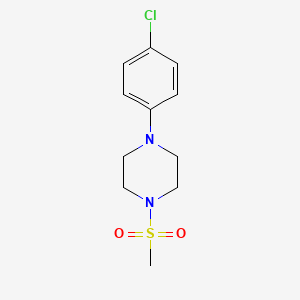 molecular formula C11H15ClN2O2S B8768024 1-(4-Chlorophenyl)-4-(methylsulfonyl)piperazine 