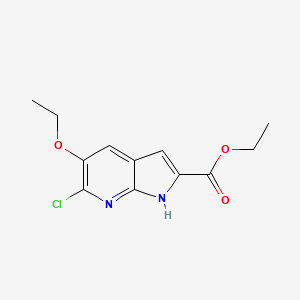 1H-Pyrrolo[2,3-b]pyridine-2-carboxylic acid, 6-chloro-5-ethoxy-, ethyl ester