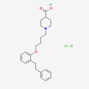 1-(4-(2-(2-Phenylethyl)phenoxy)butyl)-4-piperidinecarboxylic acid hydrochloride