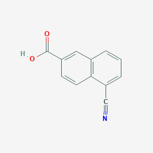 molecular formula C12H7NO2 B8768162 5-Cyano-2-naphthoic acid 