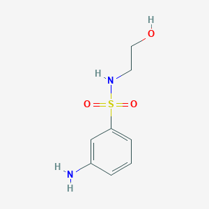 molecular formula C8H12N2O3S B8768195 3-amino-N-(2-hydroxyethyl)benzenesulfonamide 