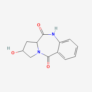 molecular formula C12H12N2O3 B8768242 2-Hydroxy-1,2-dihydro-11aH-pyrrolo[2,1-c][1,4]benzodiazepine-5,11(3H,10H)-dione CAS No. 24919-45-7
