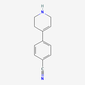 molecular formula C12H12N2 B8768264 4-(1,2,3,6-Tetrahydropyridin-4-yl)benzonitrile 