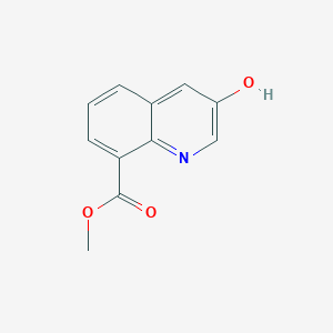 molecular formula C11H9NO3 B8768279 Methyl 3-hydroxyquinoline-8-carboxylate 