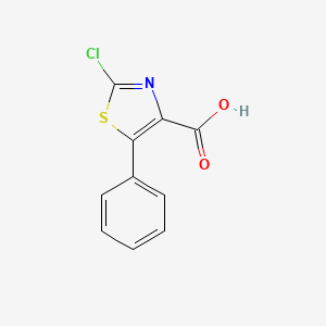 molecular formula C10H6ClNO2S B8768301 2-Chloro-5-phenylthiazole-4-carboxylic acid 
