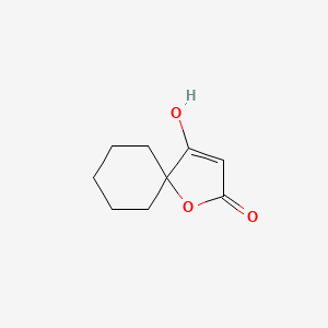 molecular formula C9H12O3 B8768306 4-Hydroxy-1-oxaspiro[4.5]dec-3-en-2-one 