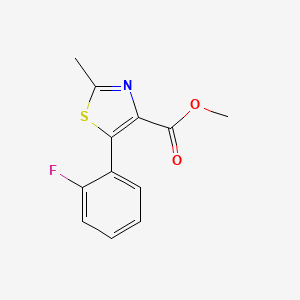 molecular formula C12H10FNO2S B8768452 5-(2-Fluoro-phenyl)-2-methyl-thiazole-4-carboxylic acid methyl ester CAS No. 1007875-07-1