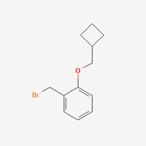 molecular formula C12H15BrO B8768470 1-(Bromomethyl)-2-[(cyclobutylmethyl)oxy]benzene 