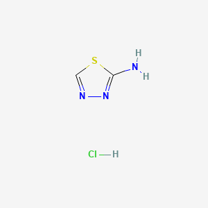 molecular formula C2H4ClN3S B8768484 1,3,4-Thiadiazol-2-amine, monohydrochloride CAS No. 26861-87-0