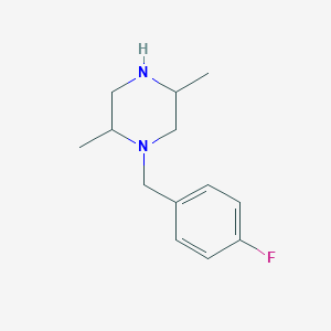 molecular formula C13H19FN2 B8768535 Piperazine, 1-[(4-fluorophenyl)methyl]-2,5-dimethyl-, (2S,5R)- 