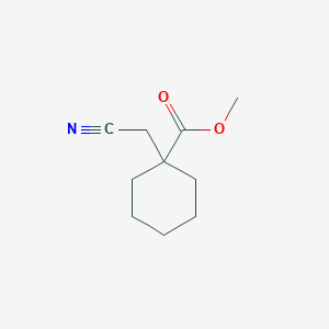 molecular formula C10H15NO2 B8768545 1-Cyanomethyl-cyclohexanecarboxylic acid methyl ester 