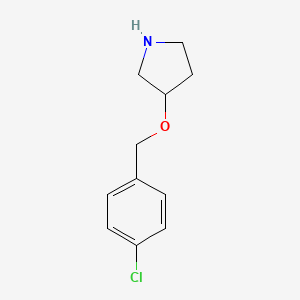 molecular formula C11H14ClNO B8768550 3-((4-Chlorobenzyl)oxy)pyrrolidine 