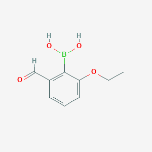 molecular formula C9H11BO4 B8768597 2-Ethoxy-6-formylphenylboronic acid 