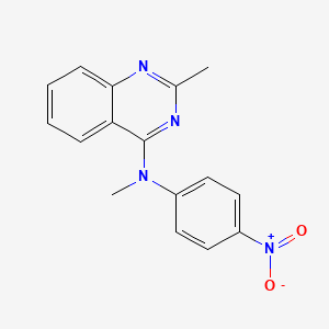 molecular formula C16H14N4O2 B8768610 4-Quinazolinamine, N,2-dimethyl-N-(4-nitrophenyl)- CAS No. 827031-34-5
