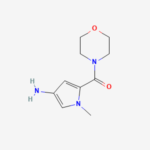 molecular formula C10H15N3O2 B8768626 (4-Amino-1-methyl-1H-pyrrol-2-yl)(morpholin-4-yl)methanone CAS No. 887588-78-5