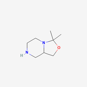 molecular formula C8H16N2O B8768640 3,3-Dimethylhexahydro-3H-[1,3]oxazolo[3,4-a]pyrazine CAS No. 85818-36-6