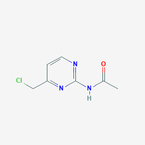 molecular formula C7H8ClN3O B8768684 2-Acetylamino-4-chloromethylpyrimidine 