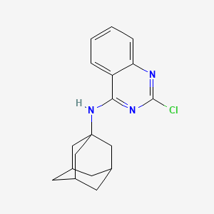 molecular formula C18H20ClN3 B8768691 2-chloro-N-(tricyclo[3.3.1.1~3,7~]dec-1-yl)quinazolin-4-amine 