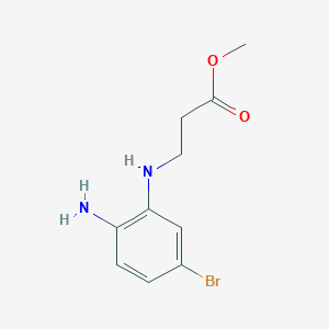 molecular formula C10H13BrN2O2 B8768697 Methyl 3-((2-amino-5-bromophenyl)amino)propanoate 