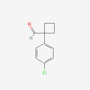 molecular formula C11H11ClO B8768757 1-(4-Chlorophenyl)cyclobutanecarbaldehyde CAS No. 106079-12-3