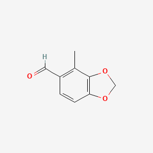 molecular formula C9H8O3 B8768793 1,3-Benzodioxole-5-carboxaldehyde, 4-methyl- CAS No. 58343-46-7