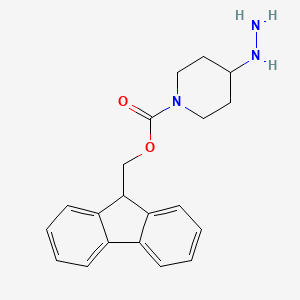 molecular formula C20H23N3O2 B8768888 (9H-fluoren-9-yl)methyl 4-hydrazinylpiperidine-1-carboxylate 