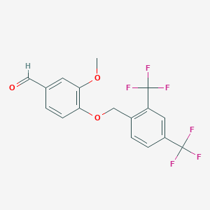 4-((2,4-Bis(trifluoromethyl)benzyl)oxy)-3-methoxybenzaldehyde