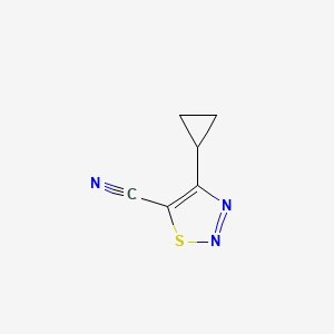 molecular formula C6H5N3S B8768904 4-Cyclopropyl-1,2,3-thiadiazole-5-carbonitrile 