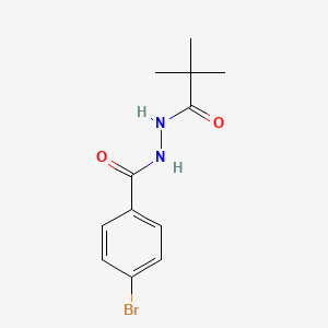 molecular formula C12H15BrN2O2 B8768905 4-bromo-N'-(2,2-dimethylpropanoyl)benzohydrazide 