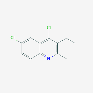 molecular formula C12H11Cl2N B8768922 4,6-Dichloro-3-ethyl-2-methylquinoline CAS No. 1136-63-6