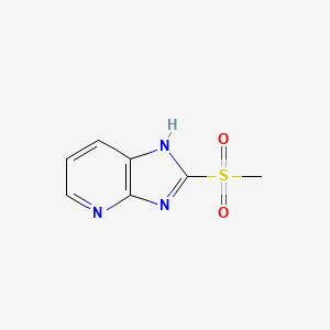 molecular formula C7H7N3O2S B8768940 2-(methylsulfonyl)-3H-imidazo[4,5-b]pyridine 