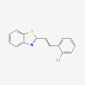 molecular formula C15H10ClNS B8768943 2-[2-(2-Chlorophenyl)ethenyl]-1,3-benzothiazole 