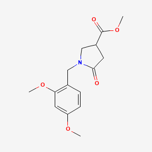 molecular formula C15H19NO5 B8768946 Methyl 1-(2,4-dimethoxybenzyl)-5-oxopyrrolidine-3-carboxylate 