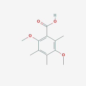 molecular formula C12H16O4 B8768975 Benzoic acid, 2,5-dimethoxy-3,4,6-trimethyl- CAS No. 89048-20-4