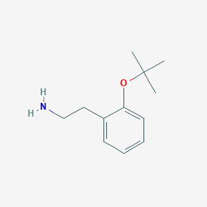 molecular formula C12H19NO B8768982 2-(2-Tert-butoxyphenyl)ethanamine 