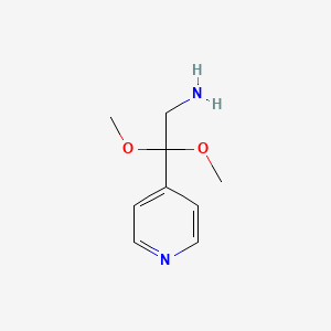 molecular formula C9H14N2O2 B8768988 2,2-Dimethoxy-2-(4-pyridyl)ethylamine 