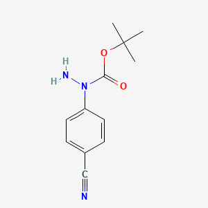 molecular formula C12H15N3O2 B8769013 N-(4-Cyano-phenyl)-hydrazinecarboxylic Acid tert-butyl Ester CAS No. 226065-32-3