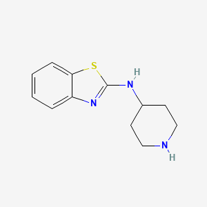 molecular formula C12H15N3S B8769156 N-(Piperidin-4-yl)-1,3-benzothiazol-2-amine 