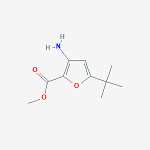 molecular formula C10H15NO3 B8769201 Methyl 3-amino-5-(tert-butyl)furan-2-carboxylate 