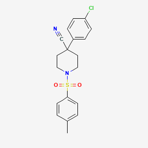 B8769222 4-(4-Chlorophenyl)-1-(p-tolylsulphonyl)piperidine-4-carbonitrile CAS No. 42138-31-8