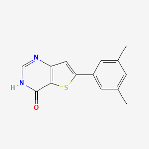 molecular formula C14H12N2OS B8769241 6-(3,5-dimethylphenyl)thieno[3,2-d]pyrimidin-4(3H)-one 