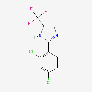 molecular formula C10H5Cl2F3N2 B8769254 2-(2,4-dichlorophenyl)-5-(trifluoromethyl)-1H-Imidazole 