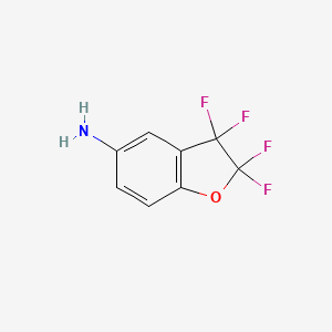molecular formula C8H5F4NO B8769256 5-Benzofuranamine, 2,2,3,3-tetrafluoro-2,3-dihydro- CAS No. 103082-67-3