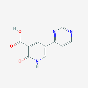 B8769313 2-Oxo-5-(pyrimidin-4-yl)-1,2-dihydropyridine-3-carboxylic acid CAS No. 89996-04-3